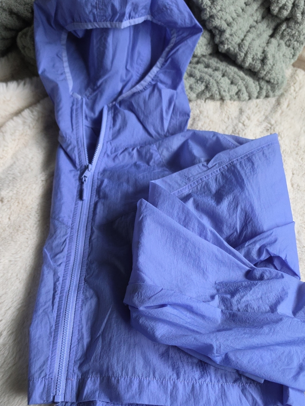 Balance Athletica Pastel Lavender Cropped Windbreaker Zip Jacket